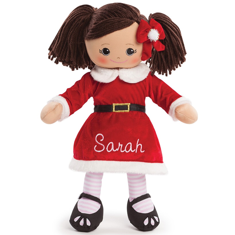 Personalized Santa Dress Christmas Rag Dolls