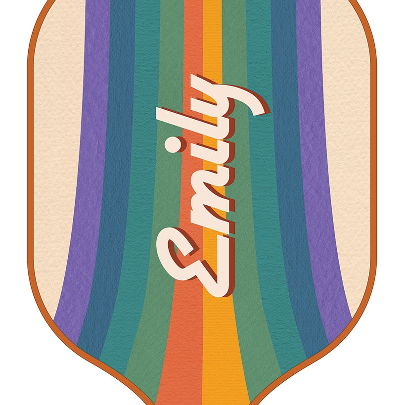 Personalized Pickleball Paddle Rainbow