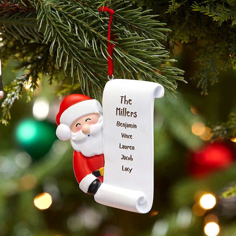 Personalized Santa List Ornament