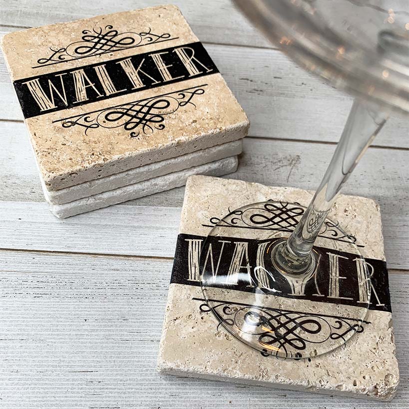 Personalized Set of 4 Coasters