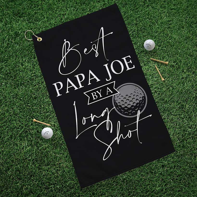 Personalized Best By A Long Shot Golf Sports Towel
