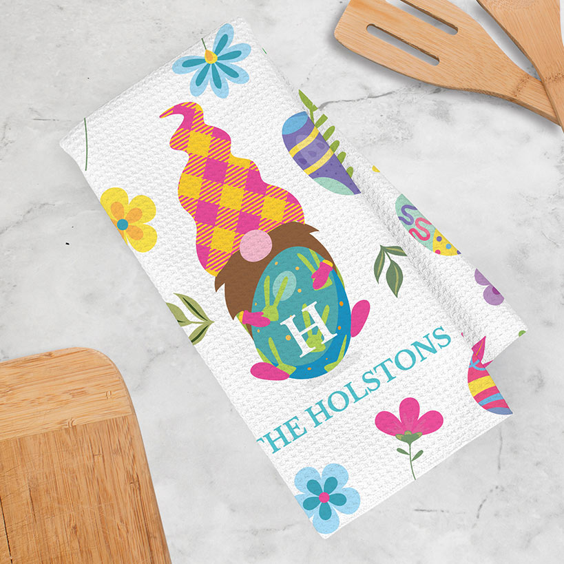 Personalized Spring Tea Towel