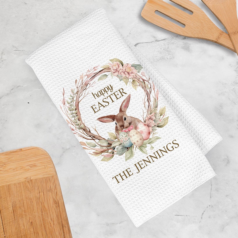Personalized Spring Tea Towel