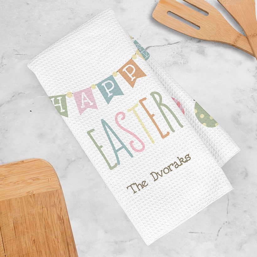Personalized Spring Tea Towel