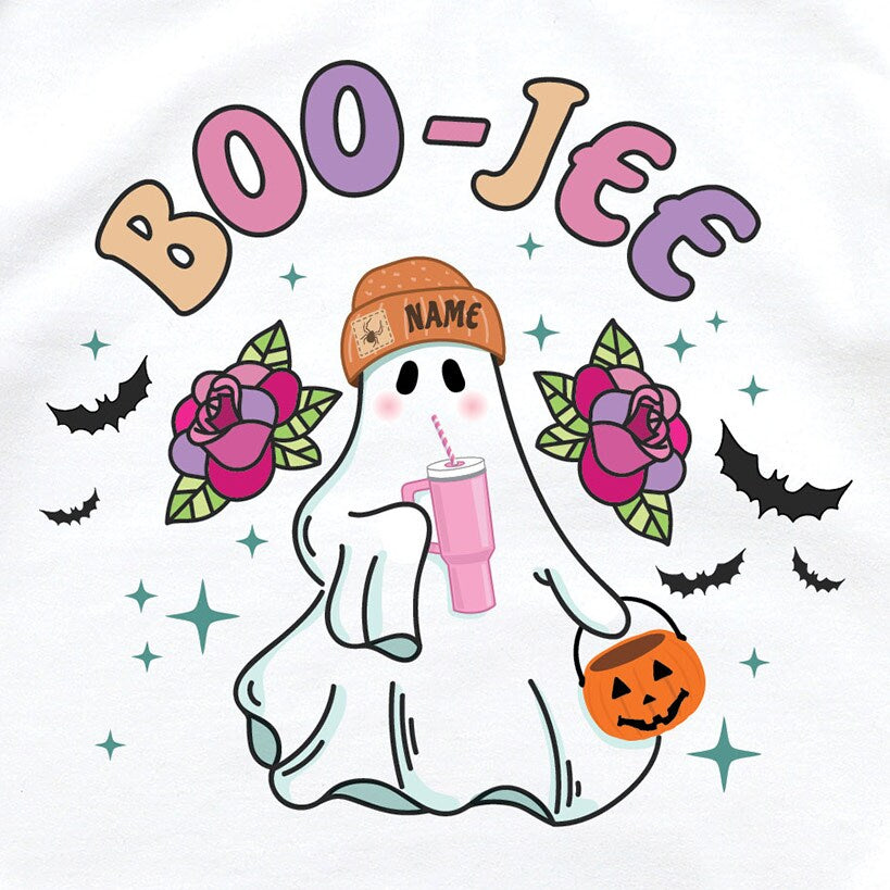 Personalized Halloween Boo-Jee Ghost White Crewneck Sweatshirt