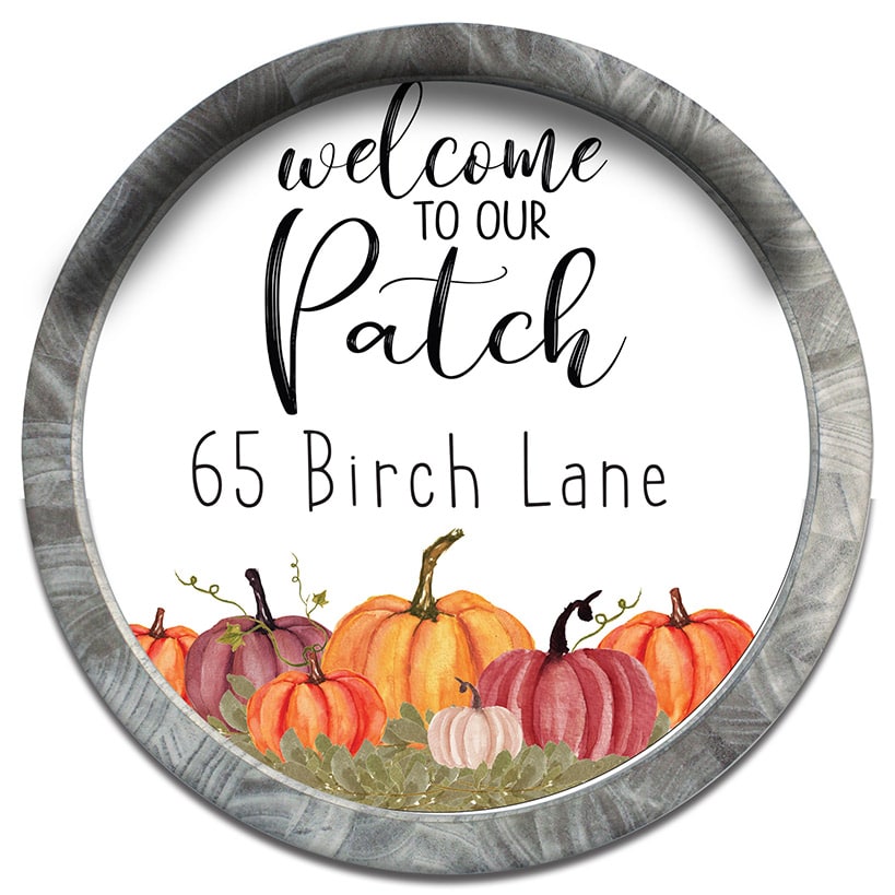 Personalized Harvest Wall Sign Welcome Patch