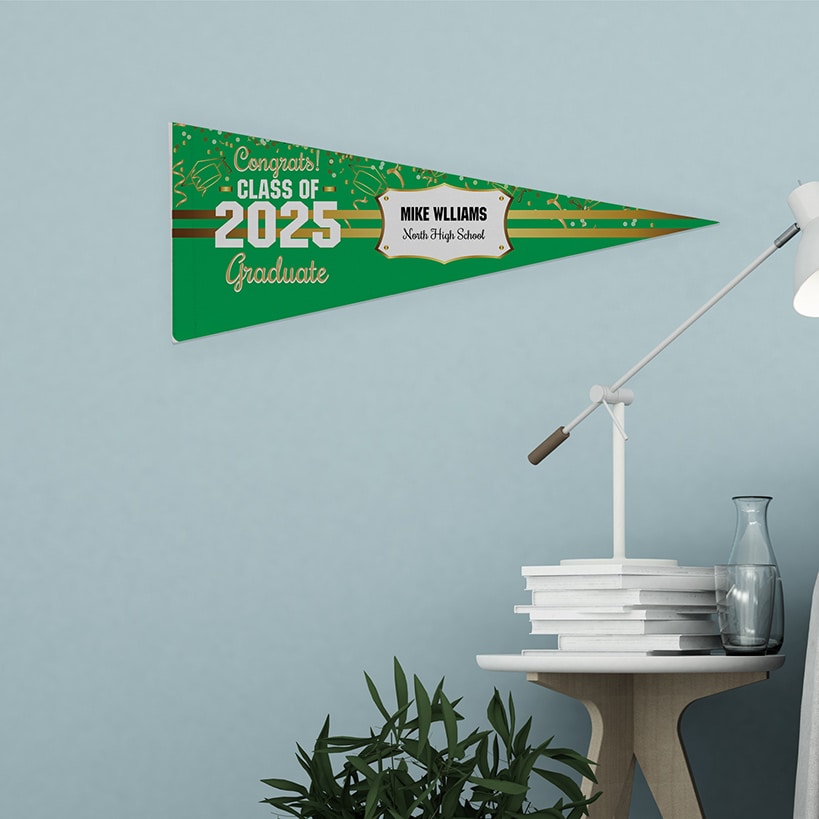 Personalized Word Art Felt Pennant Banner Flag