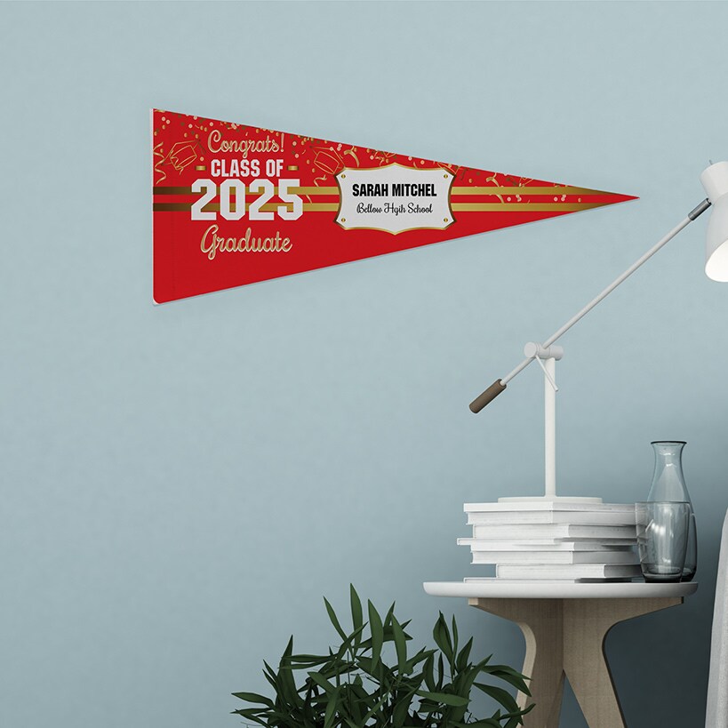 Personalized Word Art Felt Pennant Banner Flag