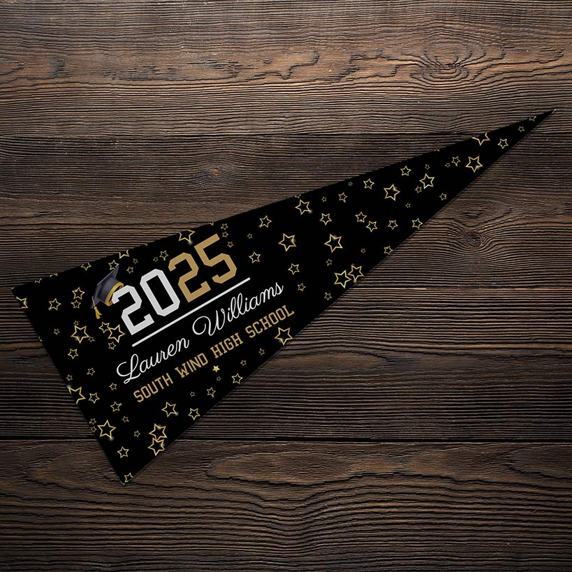 Personalized Word Art Felt Pennant Banner Flag