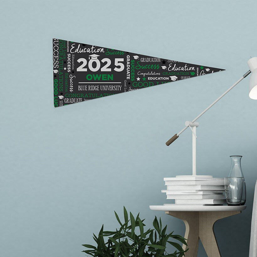Personalized Word Art Felt Pennant Banner Flag