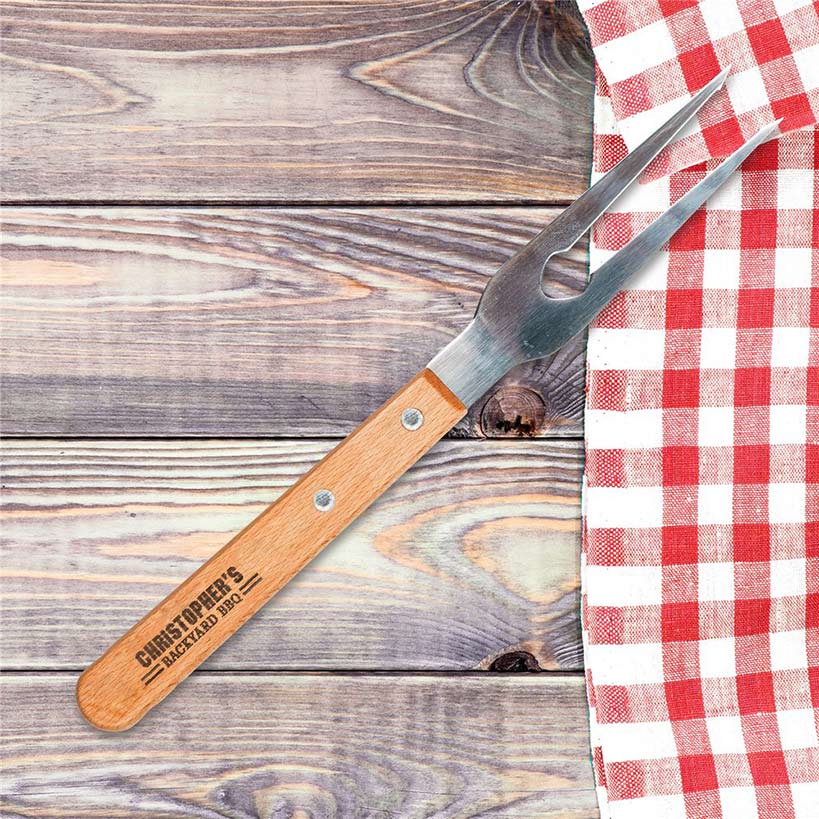 Personalized Backyard BBQ Fork