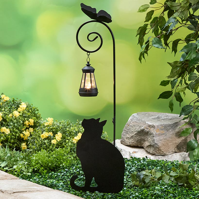 Cat Or Dog Silhouette Stake With Solar Lantern#select-pet_cat