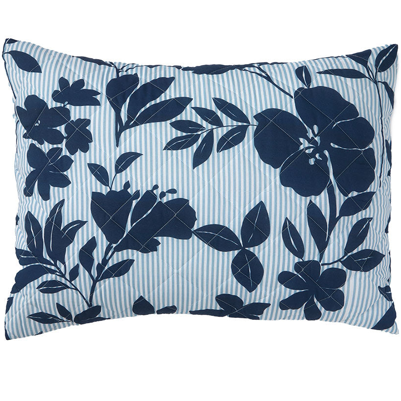 Pinstripe Floral Quilt Ensemble