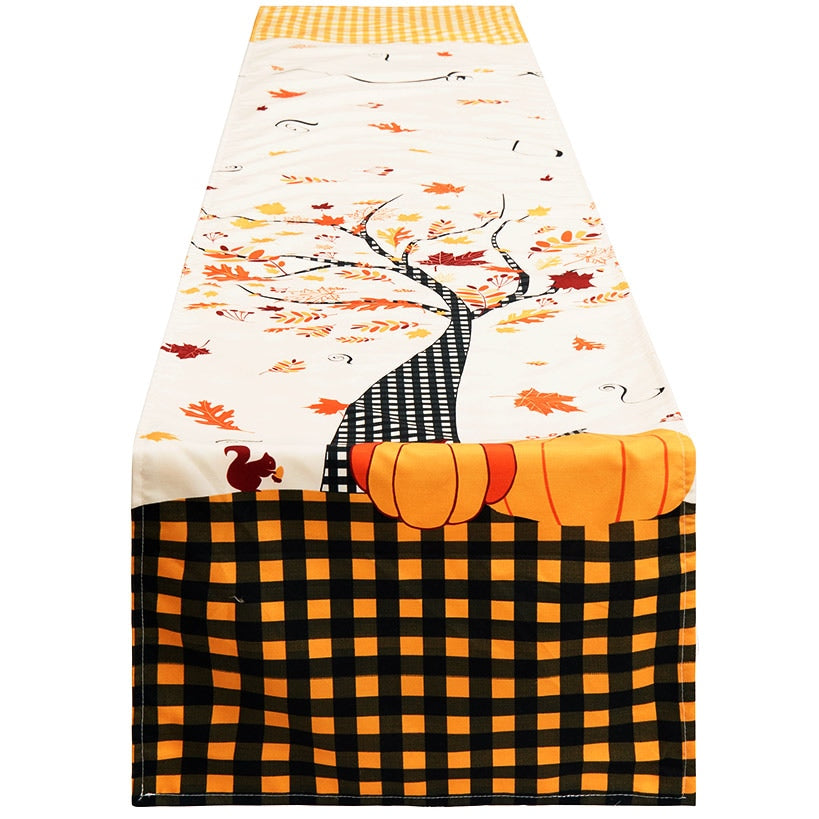 Plaid Harvest Table Runner and Set of 4 Placemats