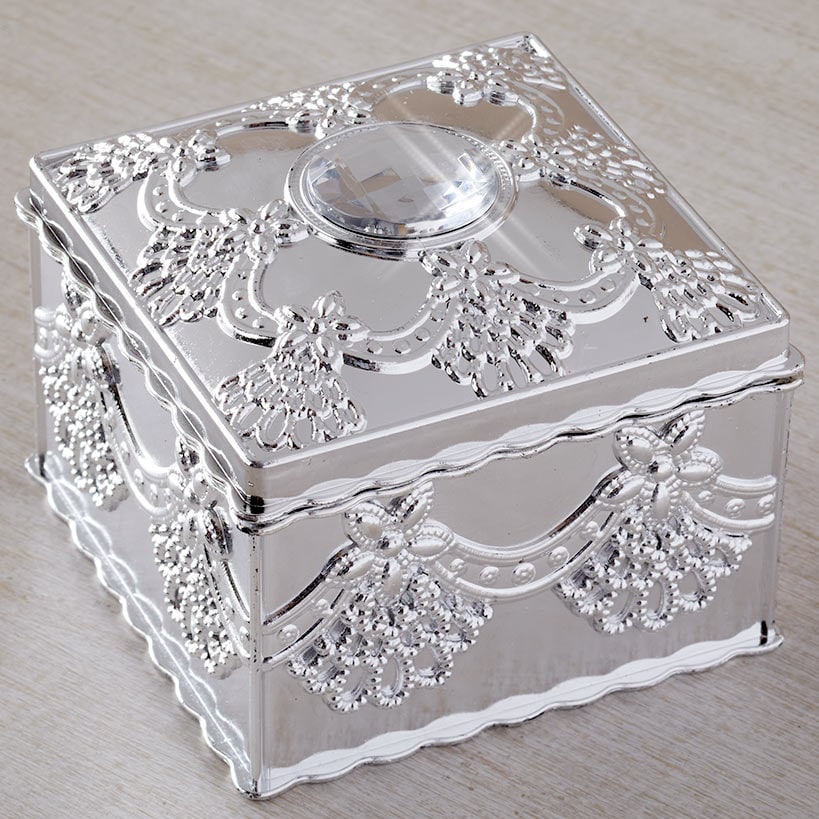 Elegant Small Jewelry Box with Rhinestone