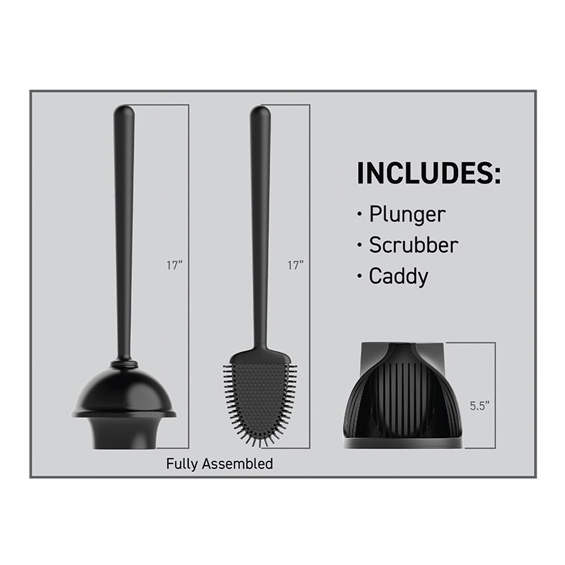 Plungeroo® Plunger & Toilet Scrubber Caddy