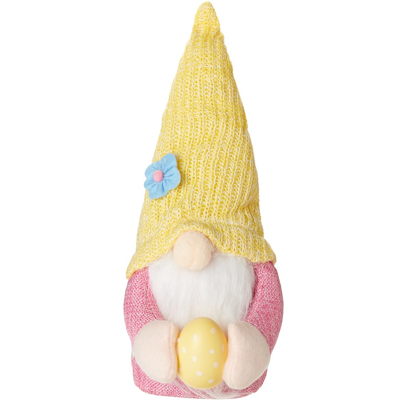 Plush Easter Gnomes Holding Eggs - Yellow, Blue, or Bunny Hat