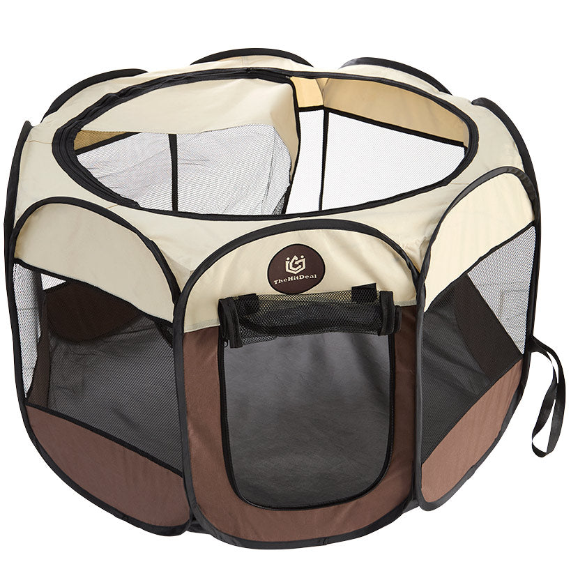 Portable Pet Playpen - Indoor/Outdoor Use with Carry Bag