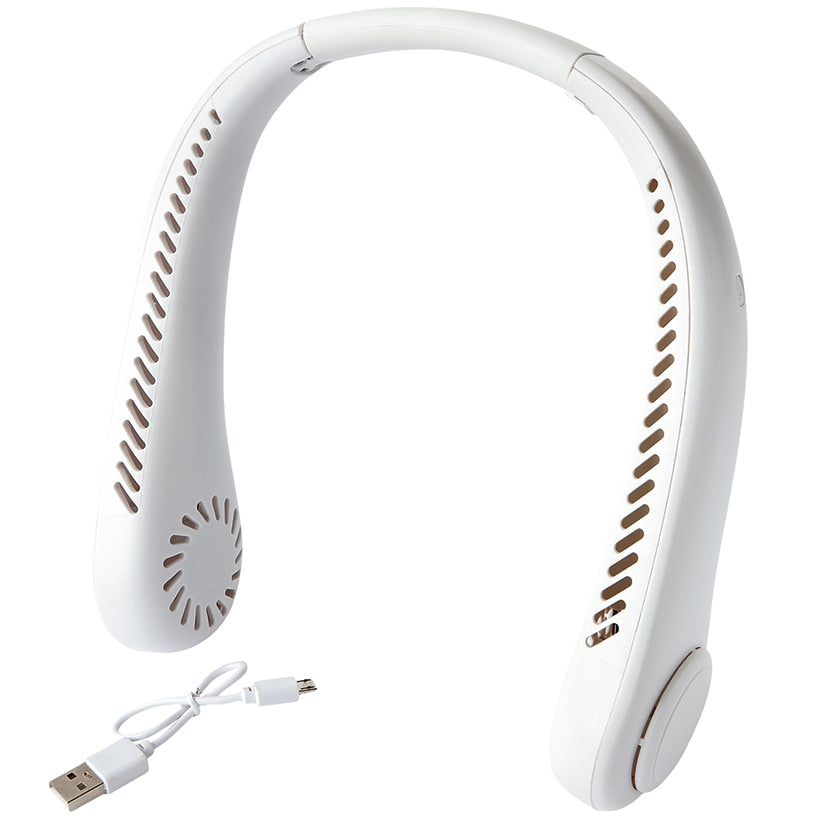 Portable Neck Fan USB Rechargeable Bladeless Design with 3 Speeds