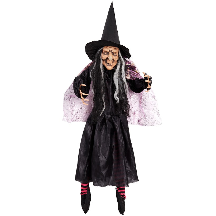 Halloween Witch Fully Poseable With Green, Orange, or Purple Cape