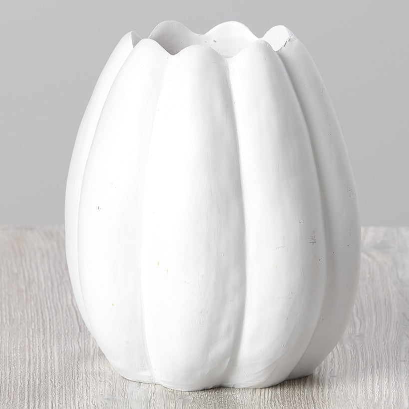 White Pumpkin Planter
