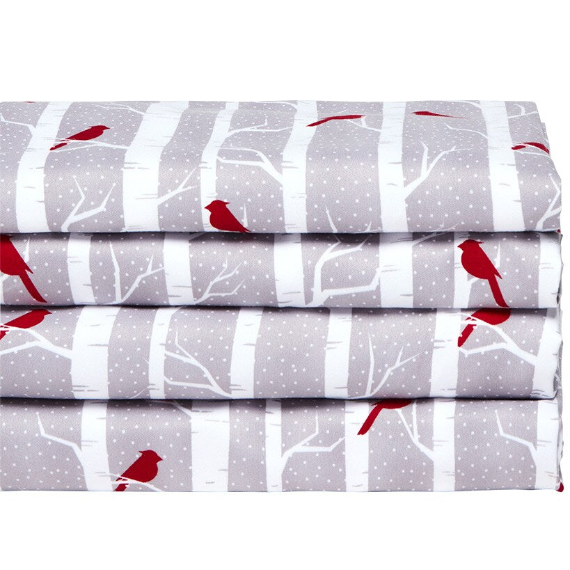 Flannel Warm and Cozy Queen Size 4pc Dachshund Sheet Set