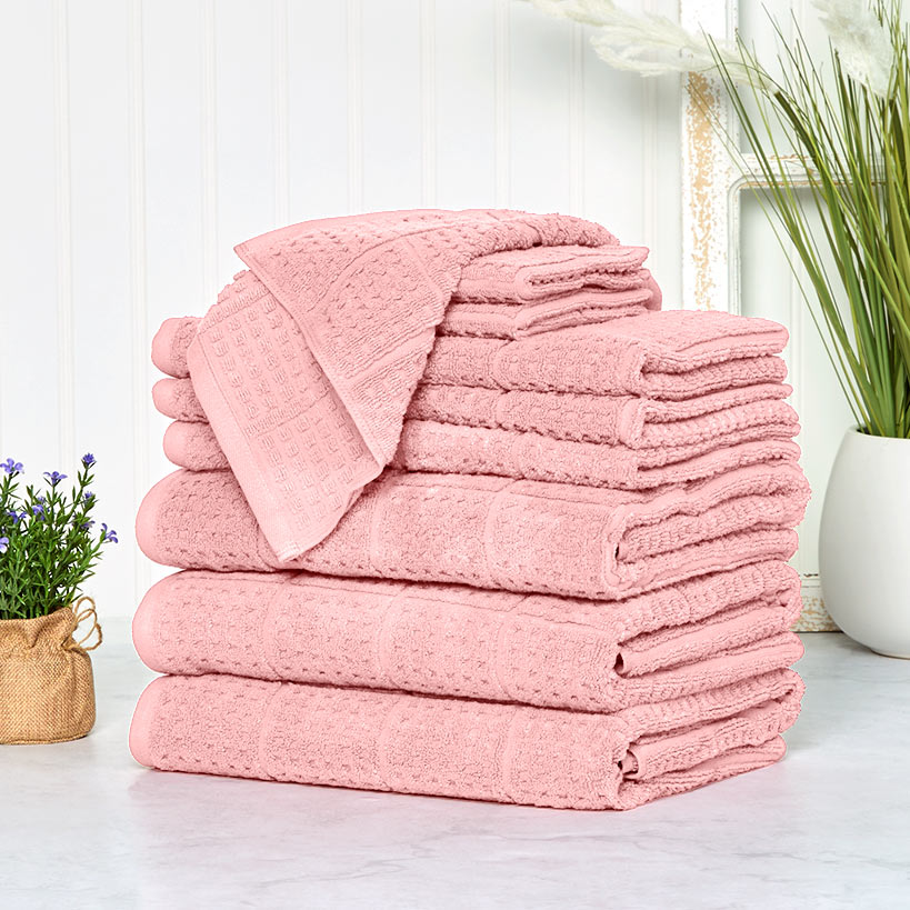 Quick Dry 100% Cotton Bath Towels, 6 Piece Set