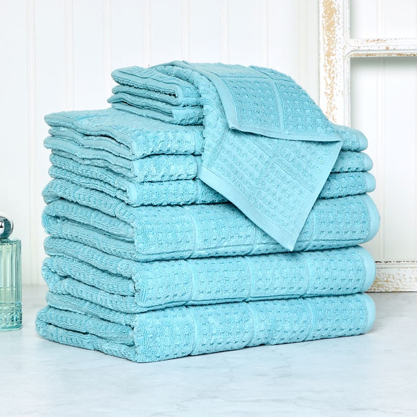 Quick Dry 100% Cotton Bath Towels, 6 Piece Set#select-towel_sterling-blue