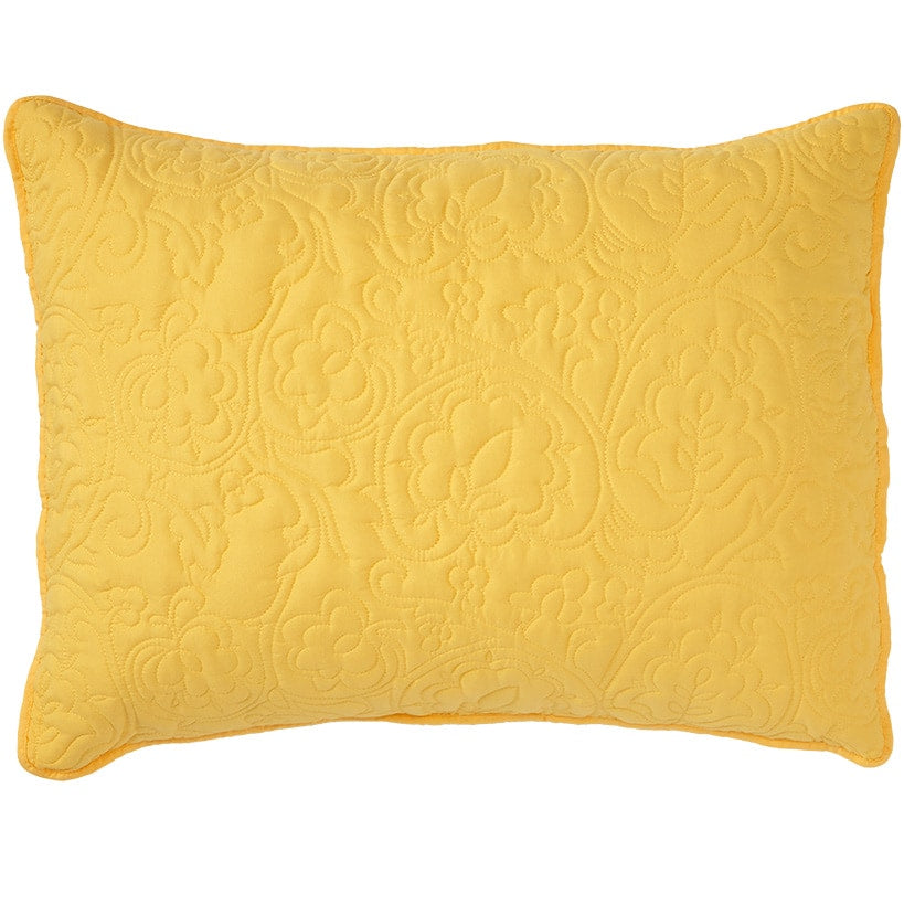 Quilted Paisley Sham Vibrant Yellow