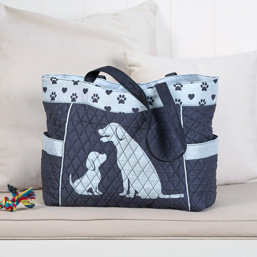 Quilted Tote Dog or Paw Print