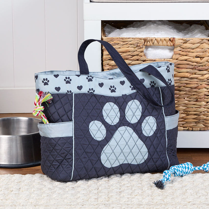 Quilted Tote Dog or Paw Print