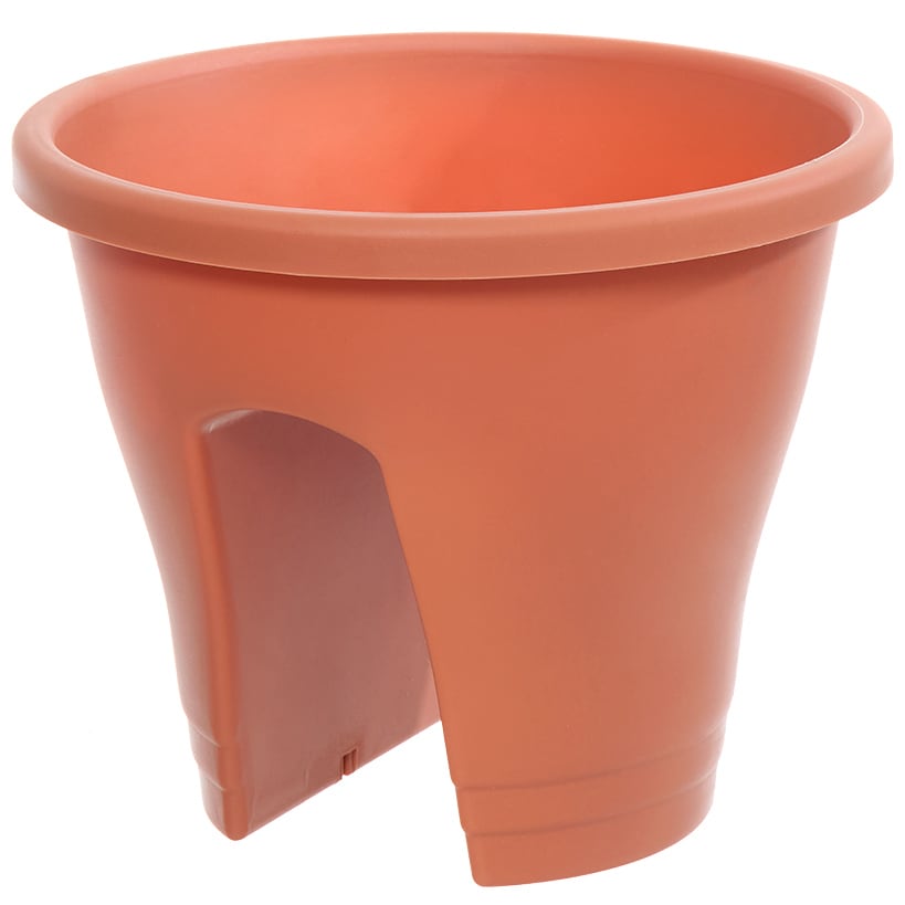 Rail Planter for Deck or Balcony Terracotta Gray or Green