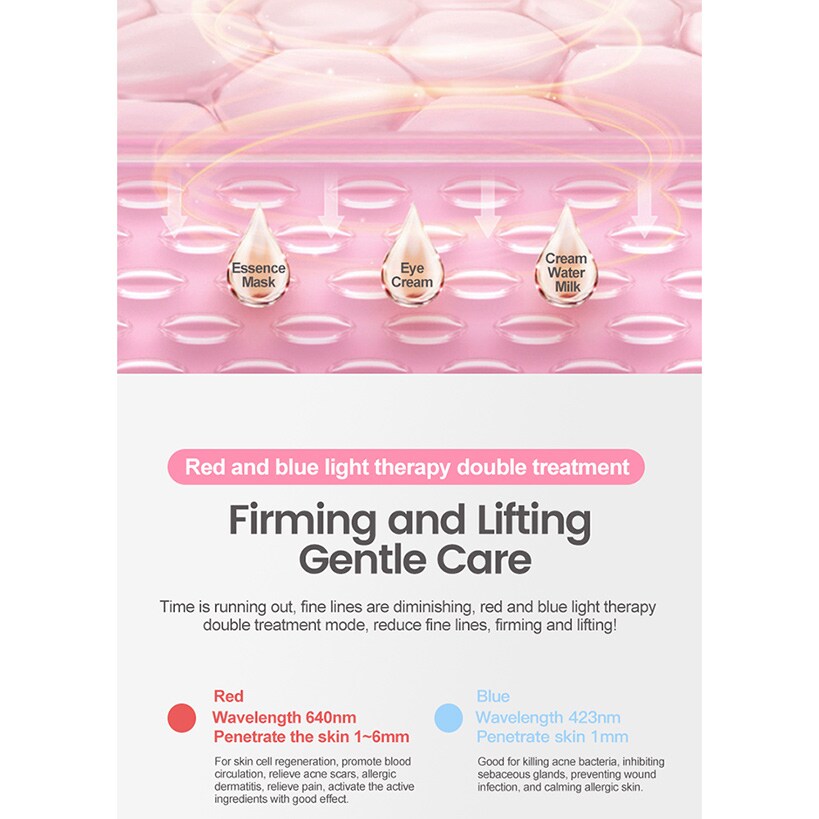 Prospera Hot Compress Red and Blue Light Cleansing Massager