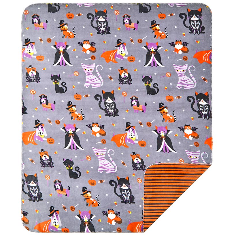 Halloween Reversible Heavyweight Flannel Throws
