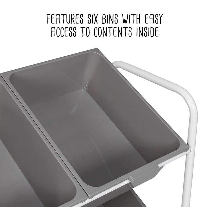 Rolling Storage Or Craft Cart 6 Bin