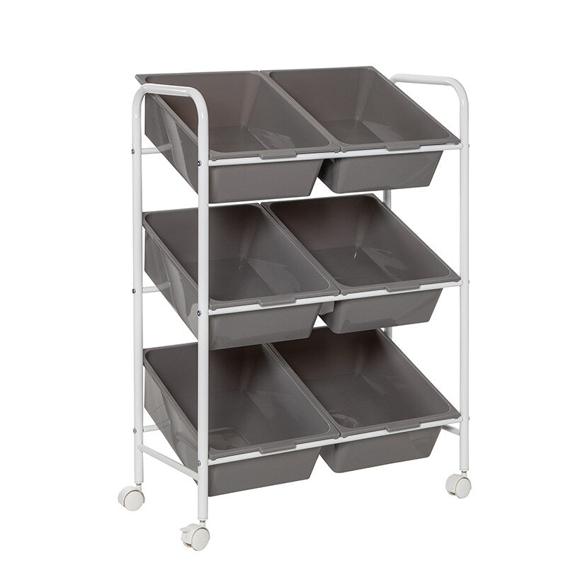 Rolling Storage Or Craft Cart 6 Bin