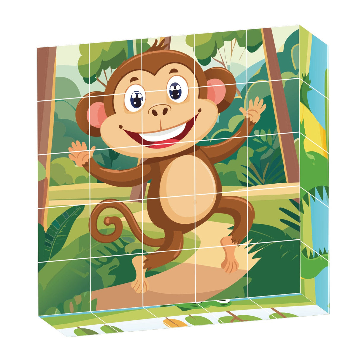 Contixo ST10 25-Piece Magnetic Jungle Animal Puzzle Blocks - 6 Puzzles in One