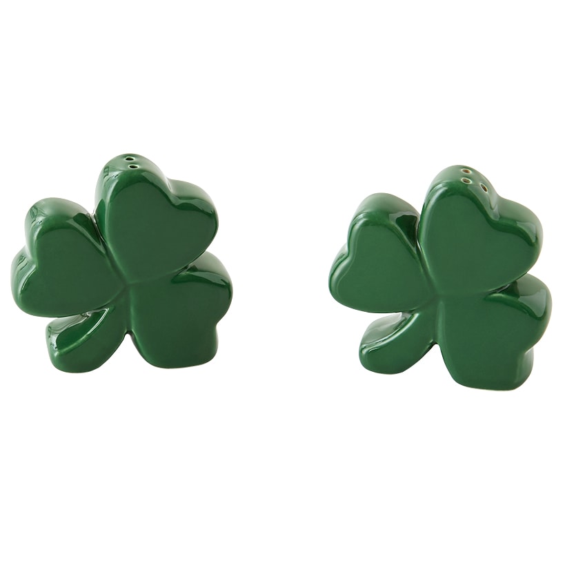 St Patrick's Day Shamrock Salt and Pepper Shakers
