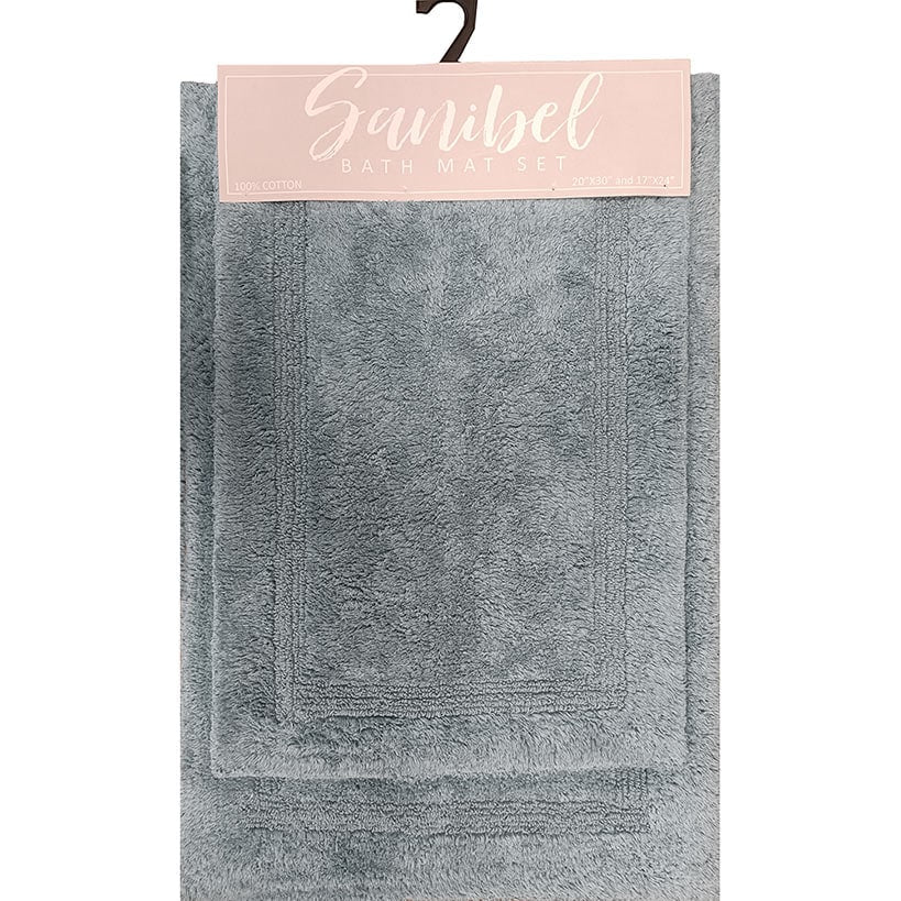 Homewear Sanibel Single Inset Bath Rug Set, 2-Pc.