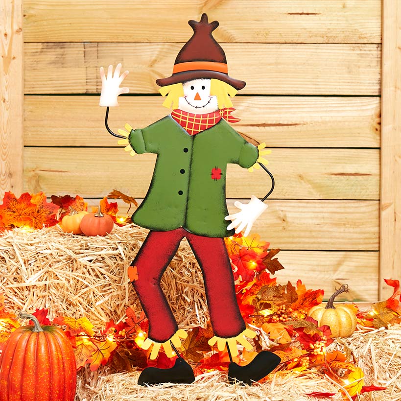 Harvest Silly Scarecrow Stake