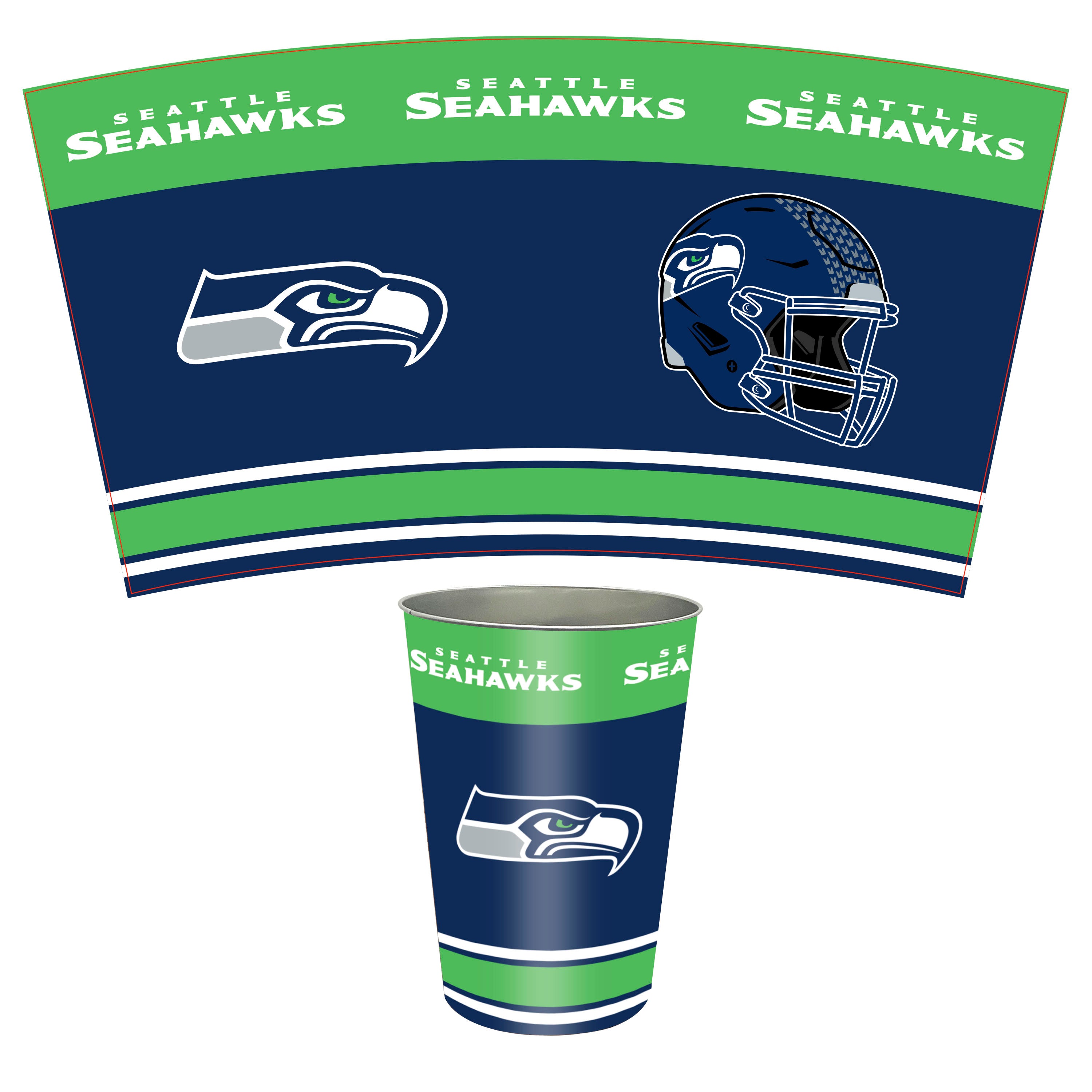 NFL Tin Wastebasket