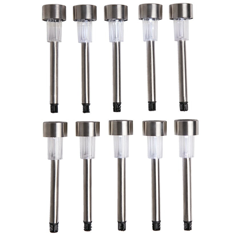 Solar Garden Stake Lights Cool White LED-Set of 10