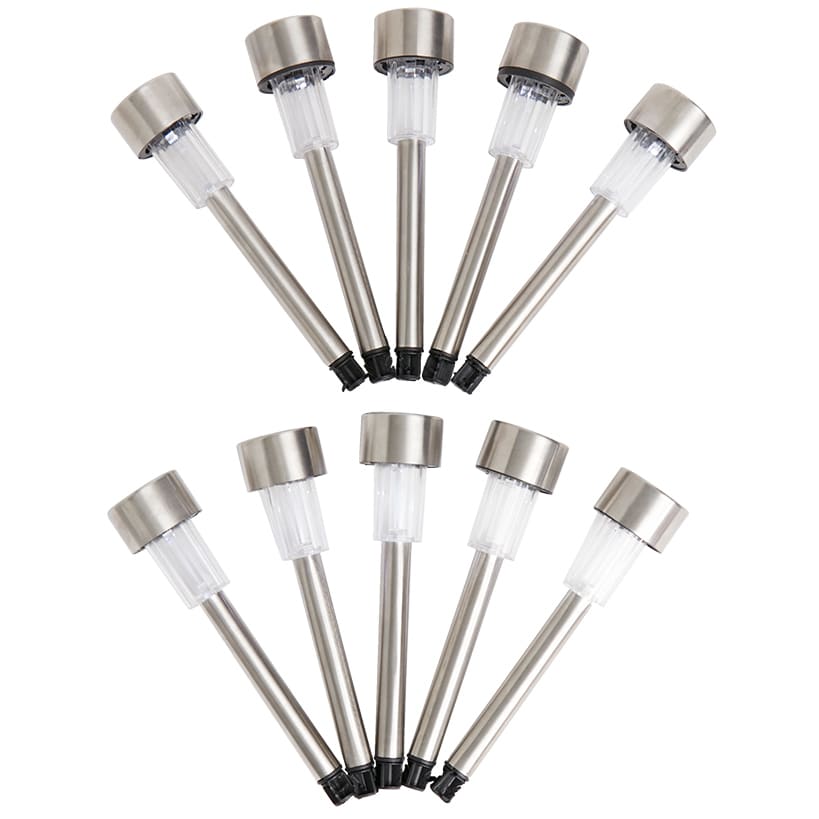 Solar Garden Stake Lights Cool White LED-Set of 10