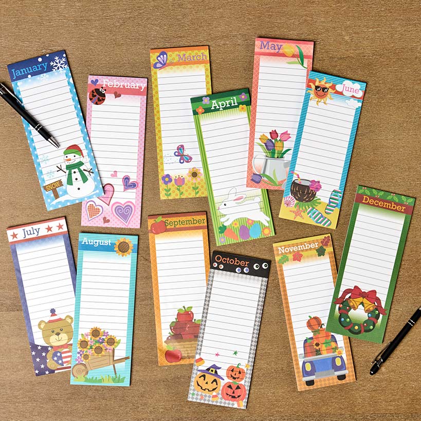 Calendar List Pads 12 Months 3.50"W x 11.50"L