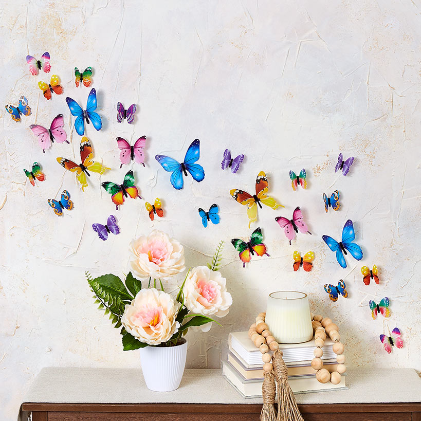 Set of 24 Glow-in-the-Dark Butterflies-Magical Wall Decorations