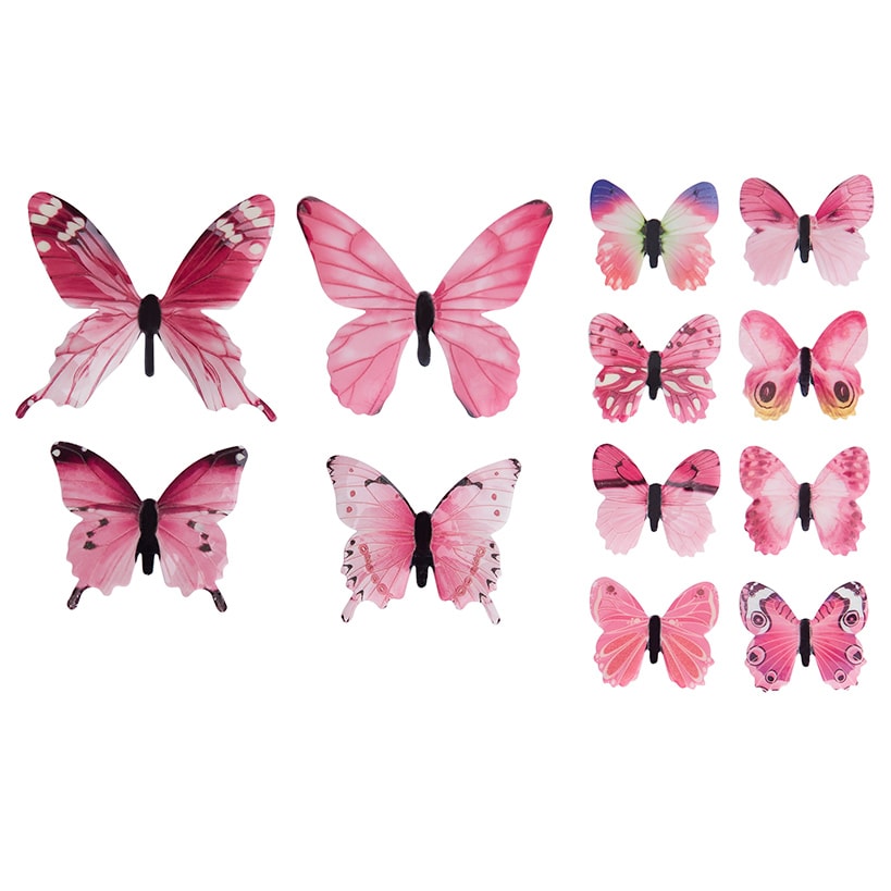 Set of 24 Glow-in-the-Dark Butterflies-Magical Wall Decorations
