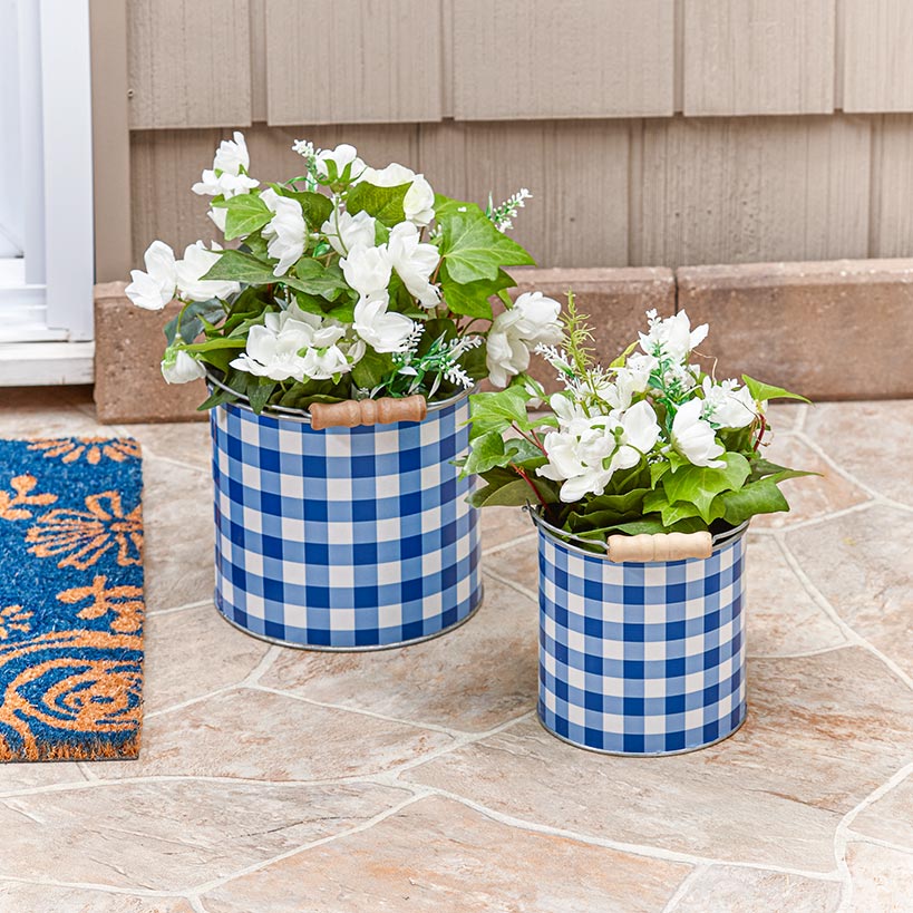 Sets of 2 Buffalo Check Planters