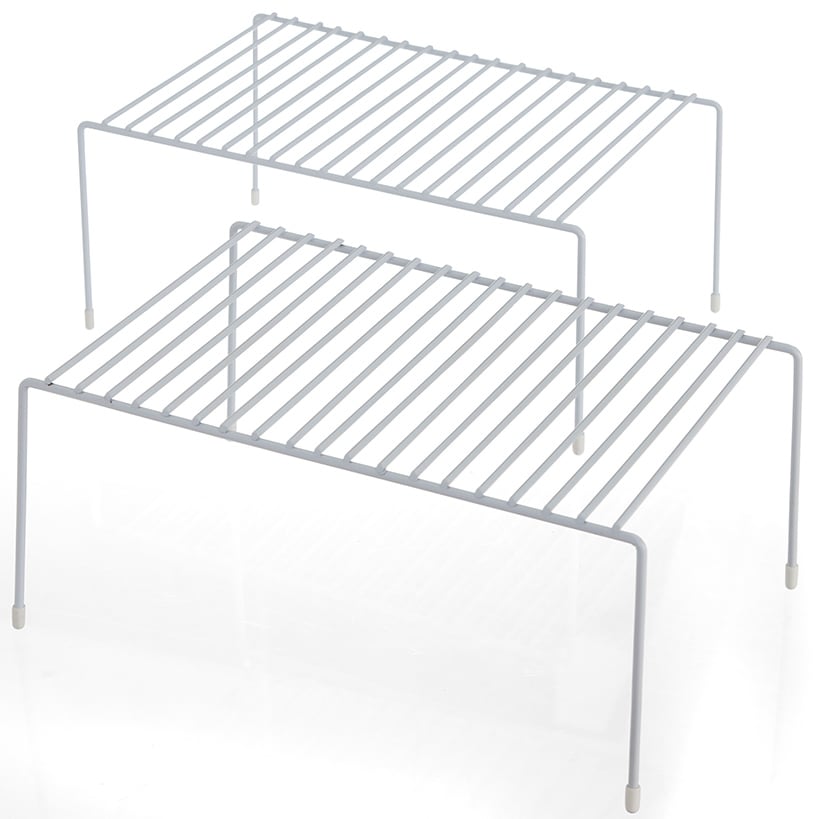 Set of 2 Cabinet Shelf Racks