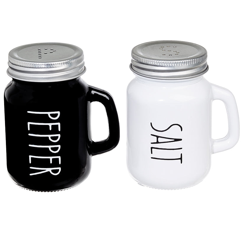 Mason Jar Salt and Pepper Shakers Set