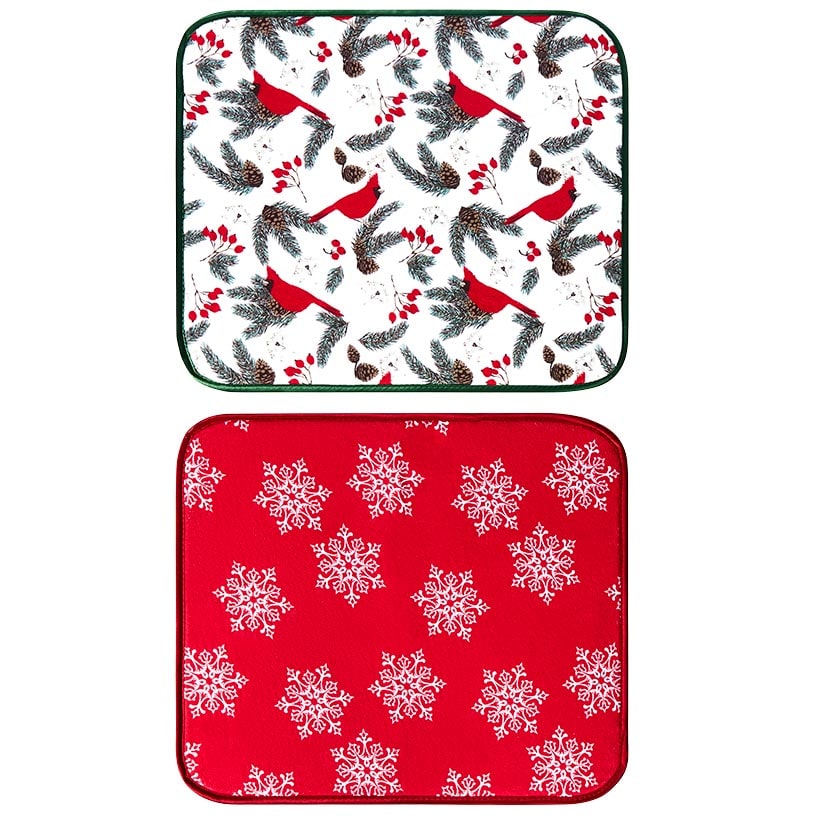 Set of 2 Festive Drying Mats